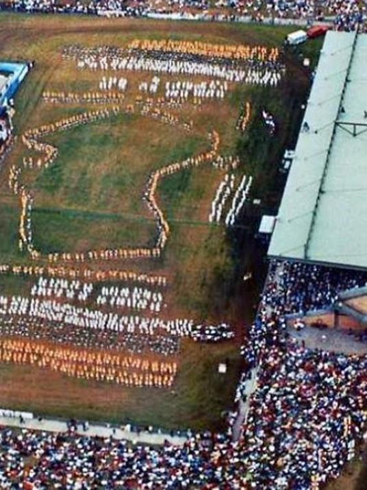 An aerial shot of Brandon Park in the 1990s. Picture: Austadiums