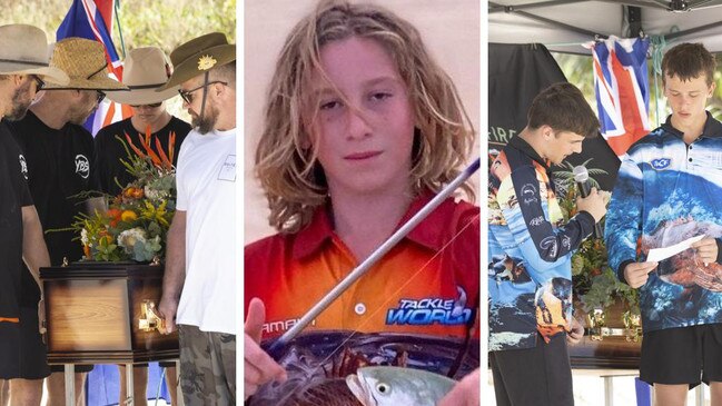 ‘Heart of a lion’: Tears as teen farewelled at beach funeral