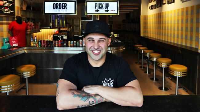 Chef Shane Delia in his kebab shop Biggie Smalls, in Collingwood, is diversifying already. Picture: Aaron Francis