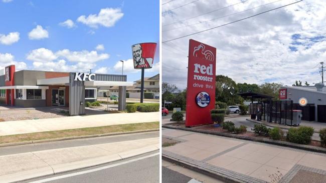 Police are investigating two armed robberies targeting fast-food restaurants in Townsville on Saturday night.