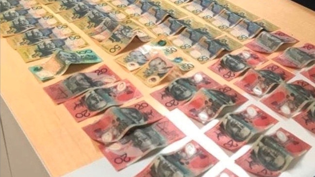Cash found on Matthew Oliver’s person at the lime of his arrest. Picture: NSW Police.