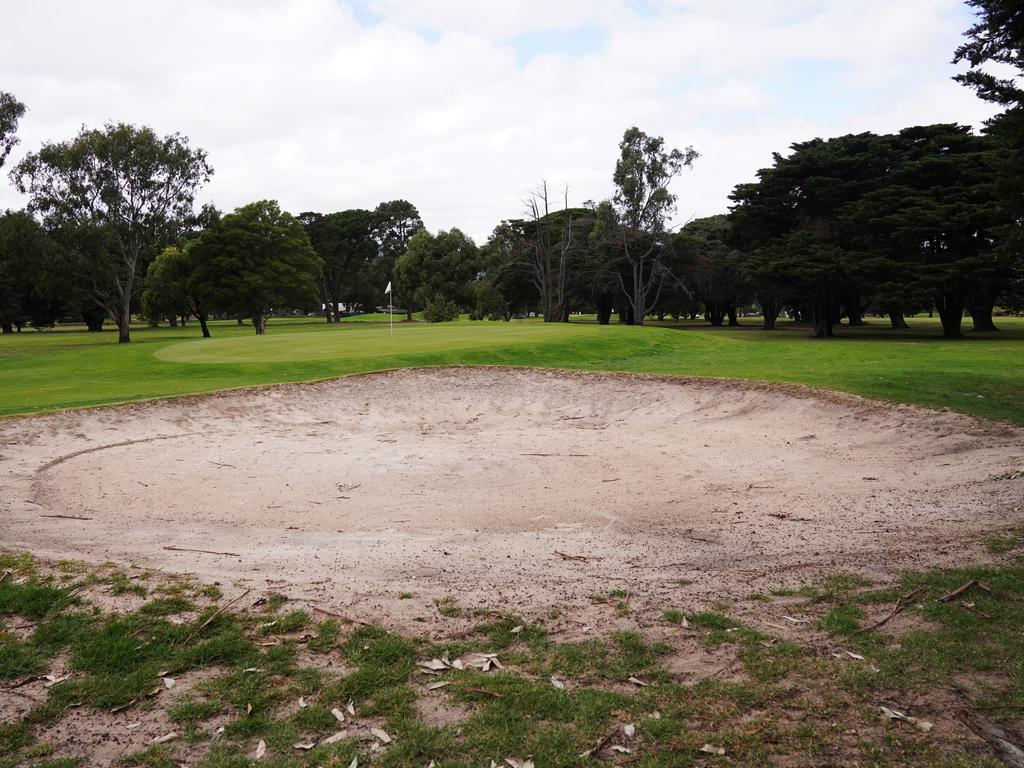 Rakes are no where to be seen in the bayside golf course in Melbourne on Wednesday, March 25, 2020. Picture: Michael Dodge