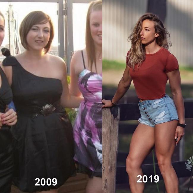 After Ella got her personal training certificate six years ago, she decided to make a change, but even then struggled to maintain a healthy diet and consistent training pattern. Picture: Supplied
