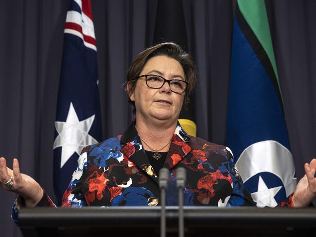 CANBERRA, AUSTRALIA - NewsWire Photos AUGUST 01, 2022: Madeleine King Minister for Resources, Minister for Northern Australia spoke to the media in Parliament House, Canberra. Picture: NCA NewsWire / Gary Ramage