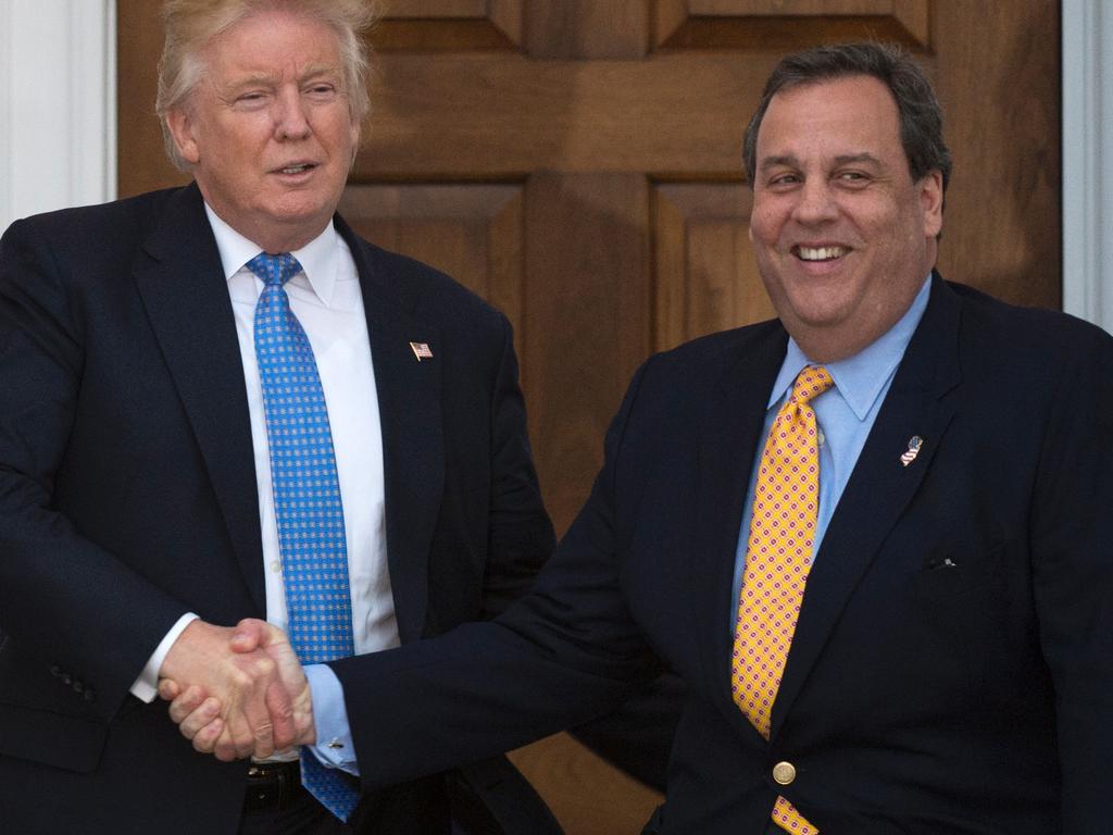 Chris Christie has been one of Donald Trump’s biggest supporters. Picture: AFP