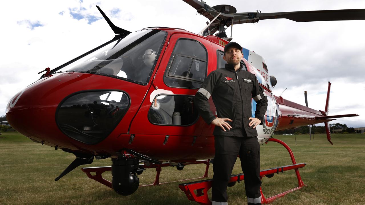 David Adam pilot from Microflite Aviation in Tasmania for the Summer fire season. Launch of firefighter aircraft for the Summer in Tasmania. Picture: Nikki Davis-Jones