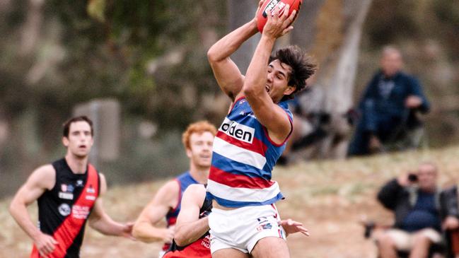 Central District coach Roy Laird was impressed with the aerial work from new recruit Troy Menzel. Picture:AAP/Morgan Sette.