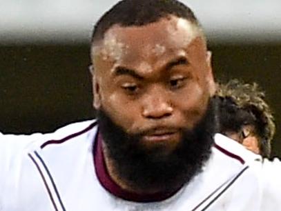 Semi Radradra of Bordeaux and Francois Steyn of Montpellier during the Top 14 match between Montpellier Herault rugby and Union Bordeaux Begles on March 2, 2019 in Montpellier, France. (Photo by Alexandre Dimou/Icon Sport via Getty Images)