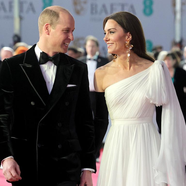 William and Kate arrive at this year’s BAFTAs. Picture: AFP