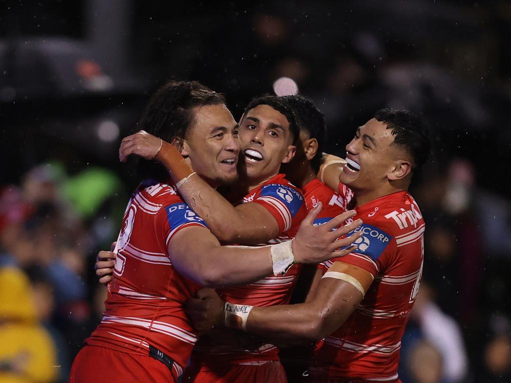 The Dragons scored four unanswered tries in the second half in a stunning comeback win over the Panthers. Picture: Getty Images