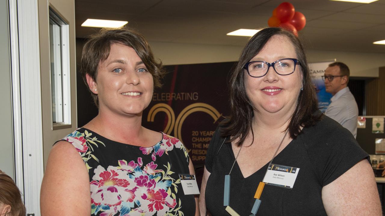 Tara Miko and Rae Wilson at the Resource Industry Network's 20th Anniversary Celebration. Picture: Michaela Harlow