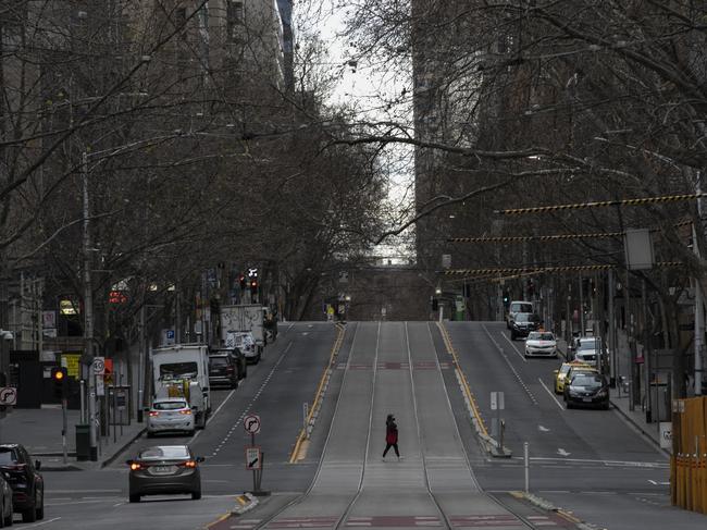 Covid lockdown in Melbourne. Picture: Diego Fedele