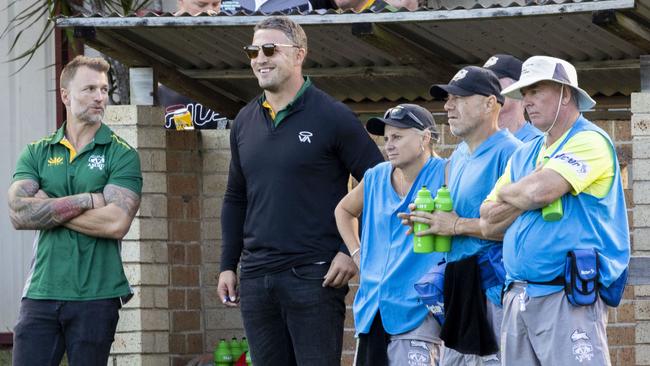 Sam Burgess coaching the Orara Valley Axemen.