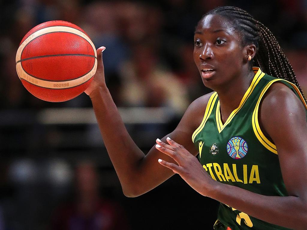 Ezi Magbegor is considered the future face of the Australian Opals program. Photo: Kelly Defina/Getty Images.