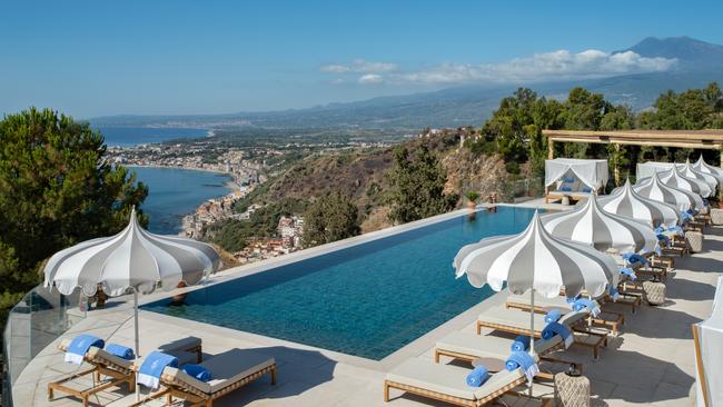 Sweeping views from the pool of San Domenico Palace hotel.