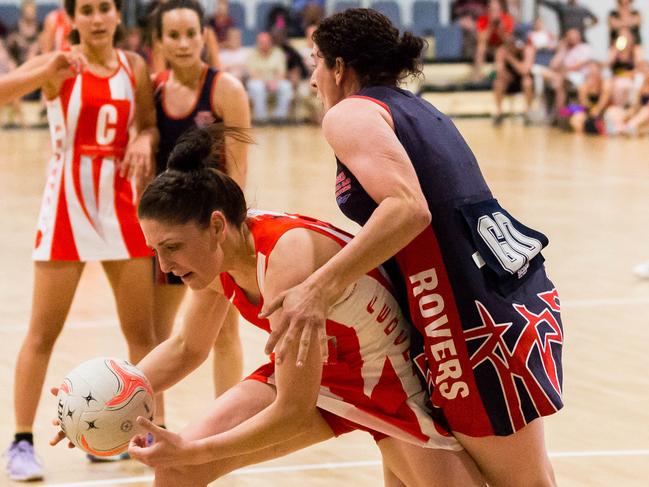 Federal’s Tegan Hatzimihail and Rovers’ Tracey Meekings will be crucial to their respective teams notching victories tomorrow. Picture: EMMA MURRAY