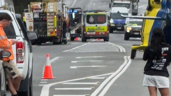 Authorities calling for public help in their investigations into a freak Bruce Highway incident at Glenwood in which a rock was thrown through a car window, leaving its driver fighting for life.