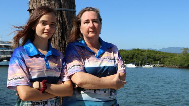 Claire and Jodi Deuble were very disappointed someone stole their dory so close to Christmas. PICTURE: GIZELLE GHIDELLA