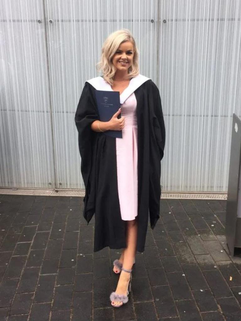 She graduated from uni in events management. Picture: PA Real Life