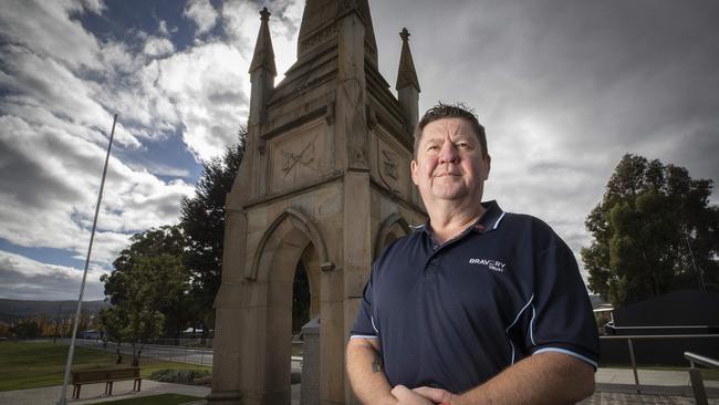 SUNTAS: Afghanistan war veteran Jason Jinks. At Huonville.