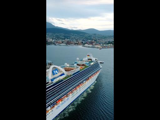 The first Princess Cruises AFL Member Cruise docked in Hobart