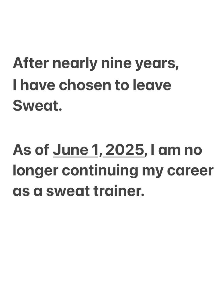 She made the announcement on Sunday night with a heartfelt post. Picture: Instagram/KelseyWells