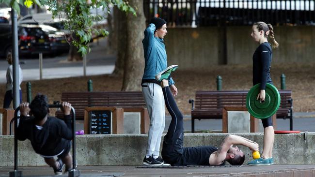 Central Sydney’s photographer snapped this session taking place between 6am and 7am, despite a condition that classes occurring within 50m of residential apartments must not begin before 7.30am.