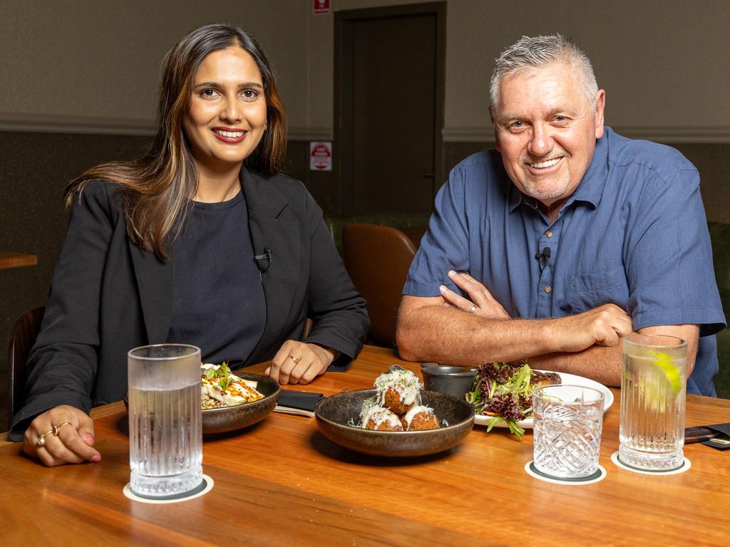 Hadley sits down with Daily Telegraph journalist Angira Bharadwaj. Picture Thomas Lisson