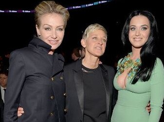 ‘Sending you love.’ Celebs including Katy Perry, far right, are defending Ellen DeGeneres. Picture: Getty Images