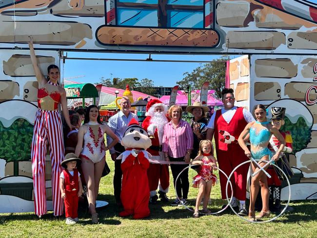 Blacktown City Mayor Brad Bunting (left) at the festival's grand opening. Picture: Tileah Dobson