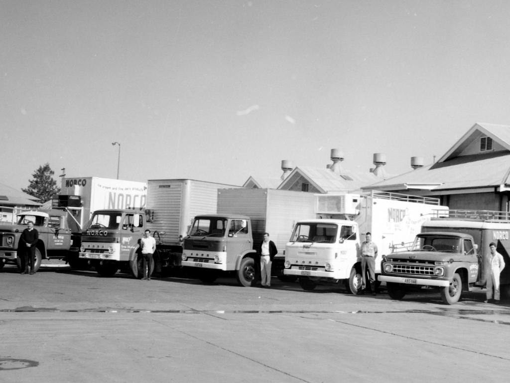 Historic: Norco Norco trucks and buildings, South Lismore, circa 1963. Photo The Northern Star Archives