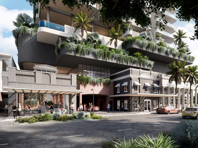 An artist’s impression of the ground-floor level of Cairns Post building development. Picture: Supplied