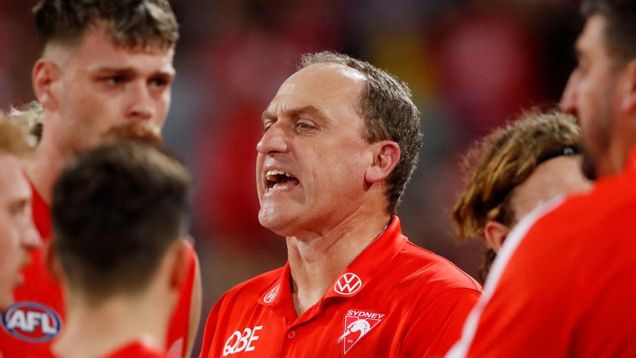 Swans coach John Longmire is wary of Melbourne despite the reigning premier missing Steven May. Picture: Getty Images