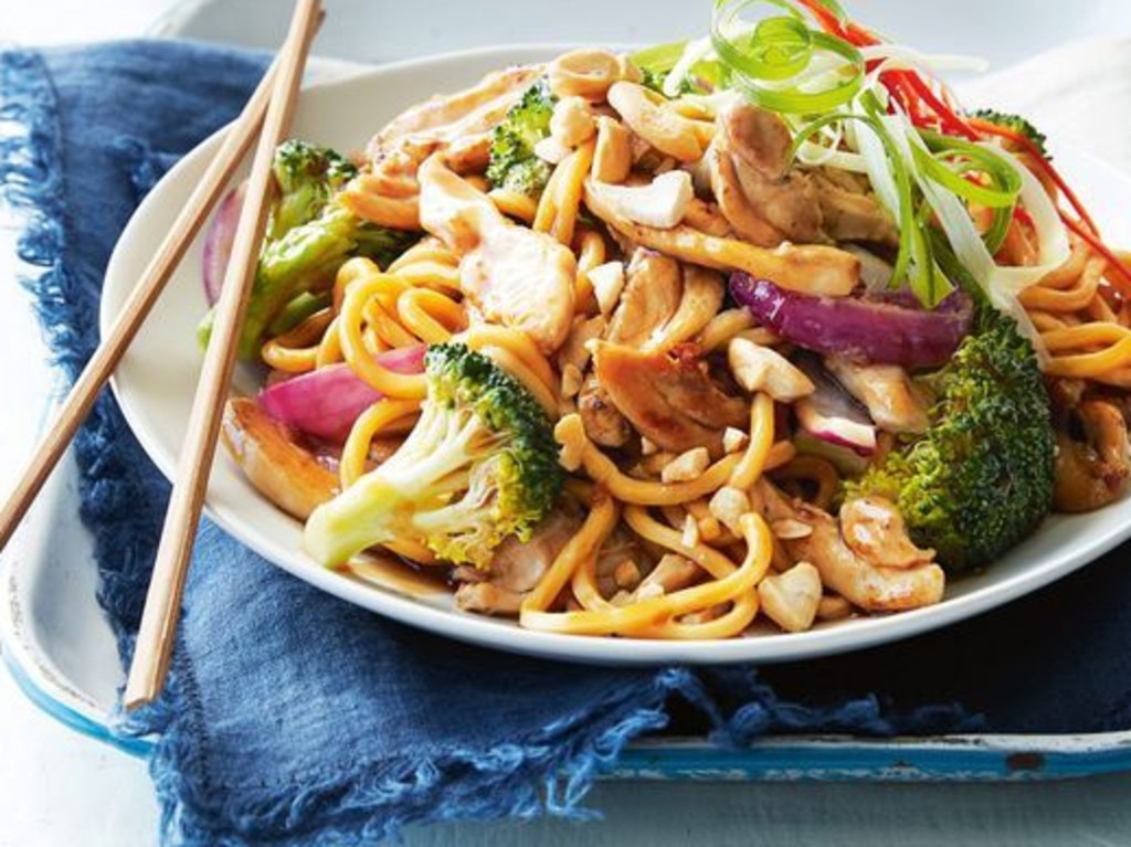 Chicken stir-fry.