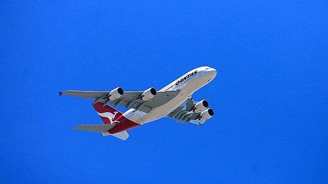 Rising cost... A Qantas Airbus A380 takes off over Melbourne.