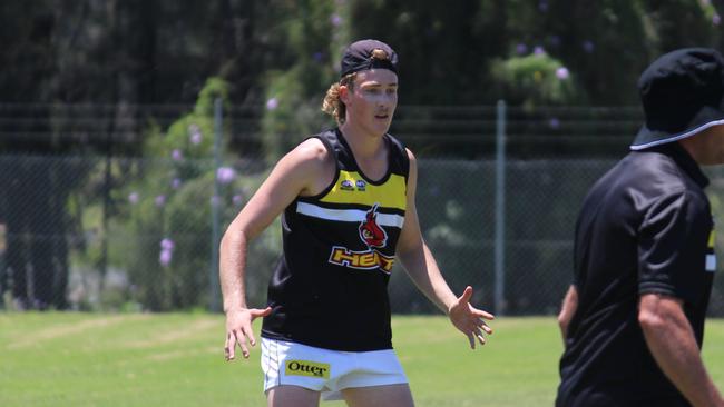 Angus Anderson trains with The Northern Heat squad at C.ex Stadium Coffs Harbour in November. Photo: Tim Jarrett