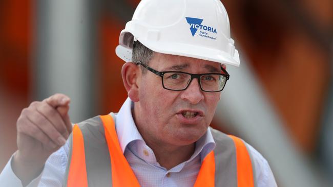 MELBOURNE, AUSTRALIA - NewsWire Photos - 19 APRIL, 2023:  The Victorian Premier, Daniel Andrews, and Minister for Transport and Infrastructure, Jacinta Allan, visit the  Holmesglen Institutes Victorian Tunnelling Centre at Clayton. Picture: NCA NewsWire / David Crosling