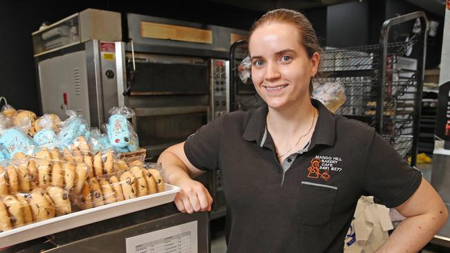 Mango Hill Bakery Cafe staff member Charlotte Bailey ahead of the federal election. Picture: Zak Simmonds