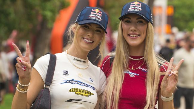 Kaily and Kara Inskip enjoying the 2024 Gold Coast 500.Picture: Glenn Campbell