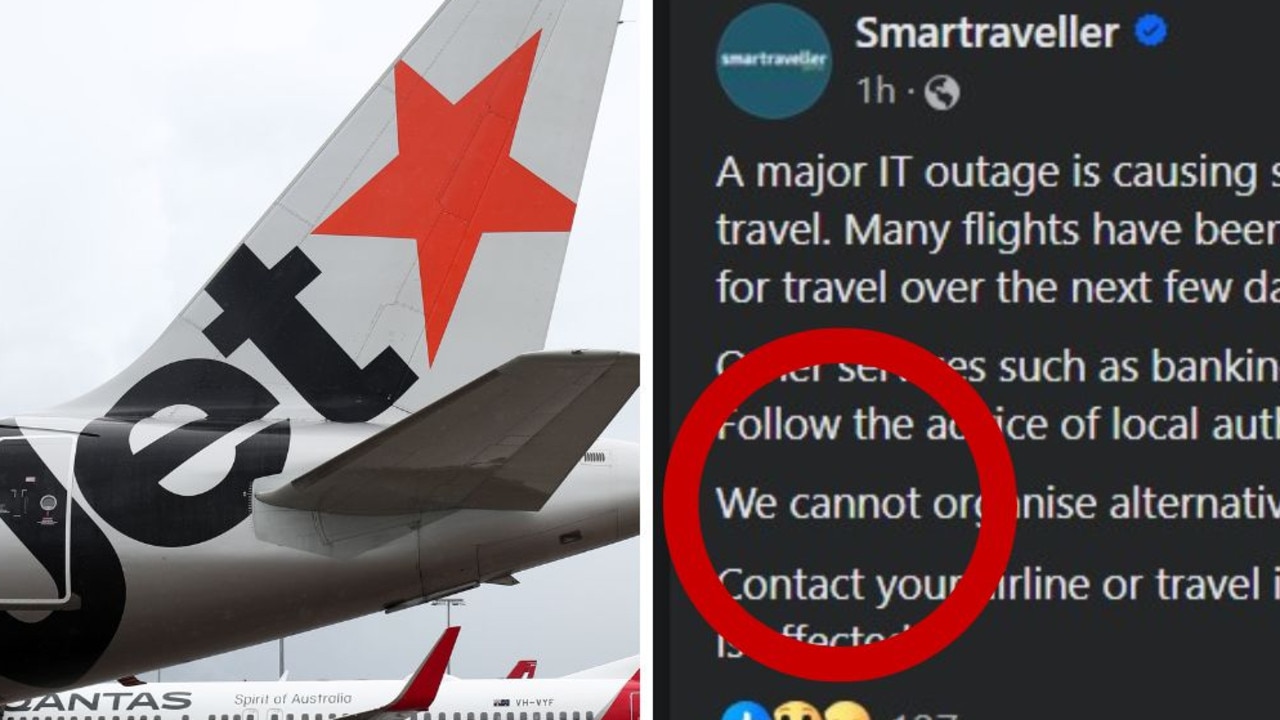 Huge warning for Aussies as tech outage causes travel chaos