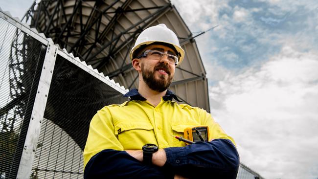 Rhys Ferrari, an engineering apprentice working for BAE. Picture: AAP / Morgan Sette