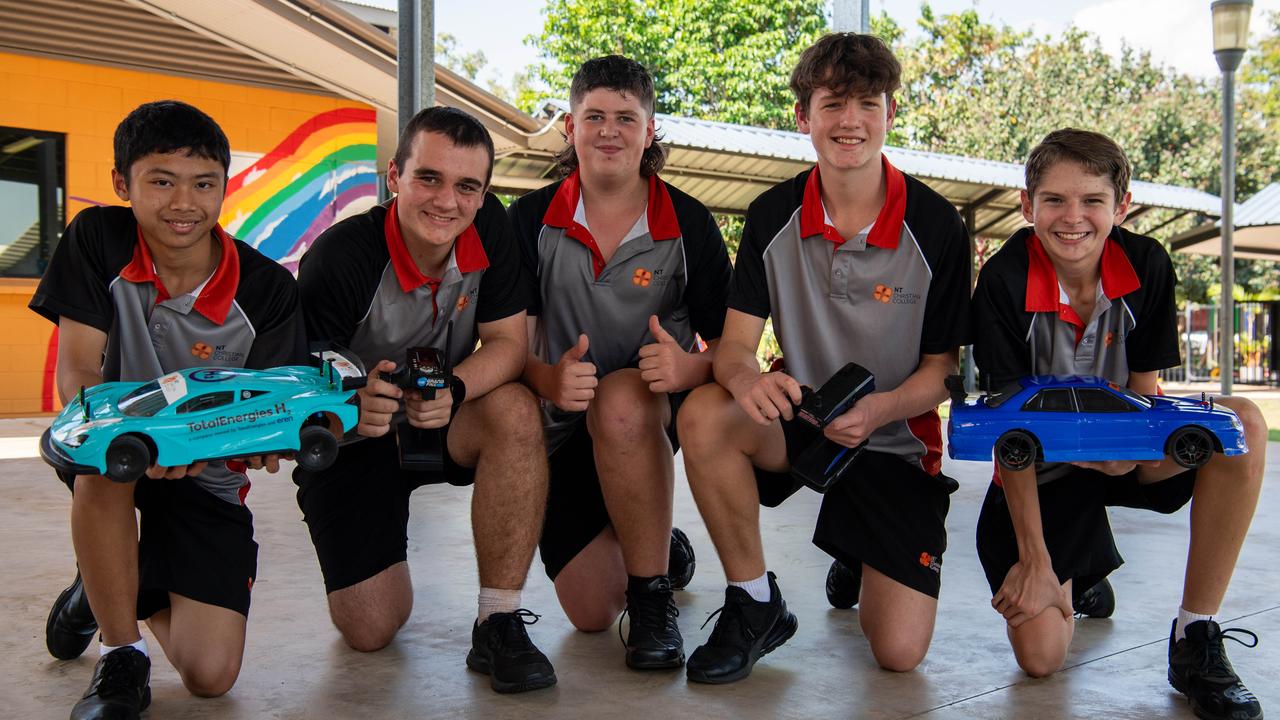 Johann De Guzman, Michael Jessup, Kayden Bourchier, Ezekiel Kernick and Tannum Jones-Materne prepare to travel to the Gold Coast for the national Hydrogen Grand Prix. Picture: Pema Tamang Pakhrin