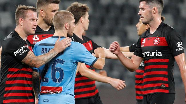 The Sydney derby on Saturday night was played behind closed doors due to the coronavirus.