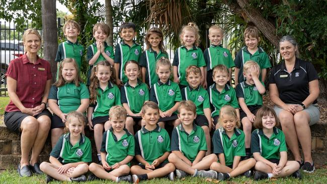 Jones Hill State School Prep 2023 (3) - Back: Leo Mahaffey, Archer Lyon, Jai Shukla, Ariel Nachum, Luna Barry, Finn Gardner, Max Trowbridge. <br/>Middle: Julie Mitchell (teacher), Clarice Fooks, Willow Wisse, Rayne Blackman, Carma Wisse, Lucah Ricatti, Koen Kerr,Wynsloe Dormer, Rebecca Adamson (teacher aide) <br/>Front: Macey Sutcliffe, Lincoln Tompkins, Zyon Condon, Zac Lawler, Ella Buchanan, Eliana Pekar. Picture: Christine Schindler