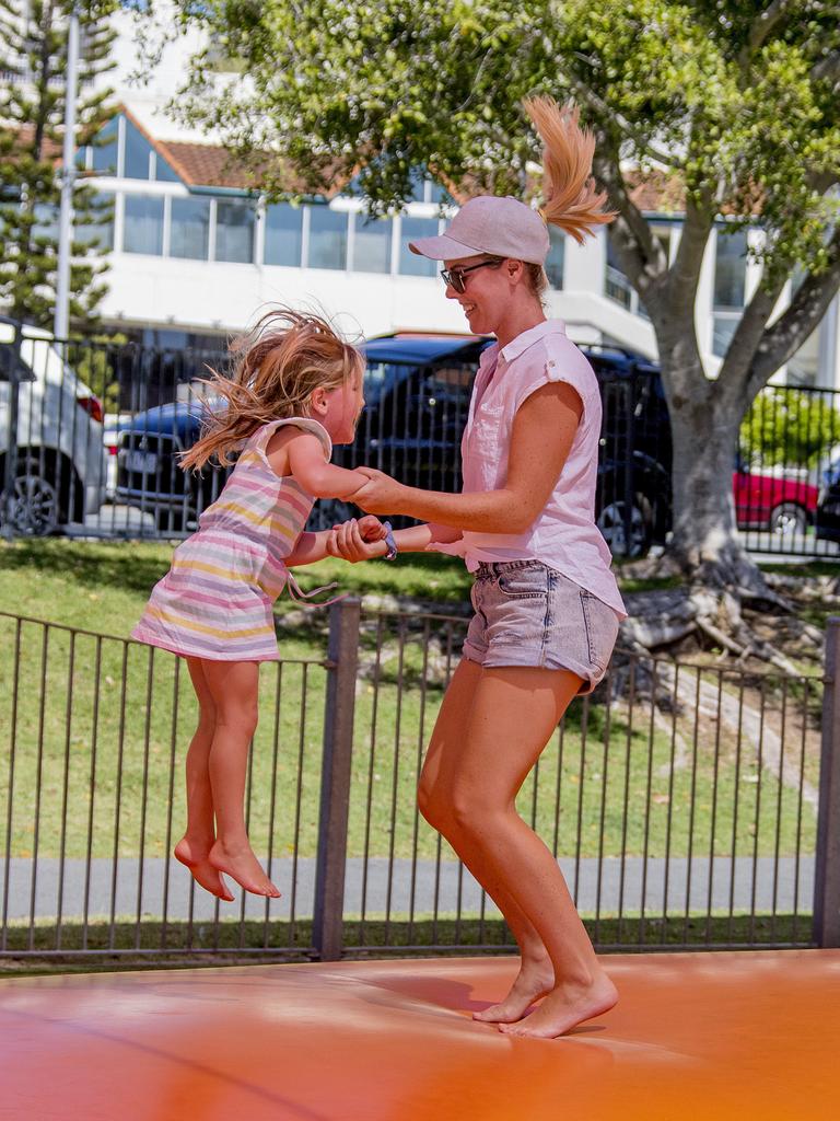 Ella Male, 4, and Sarah Male. Picture: Jerad Williams