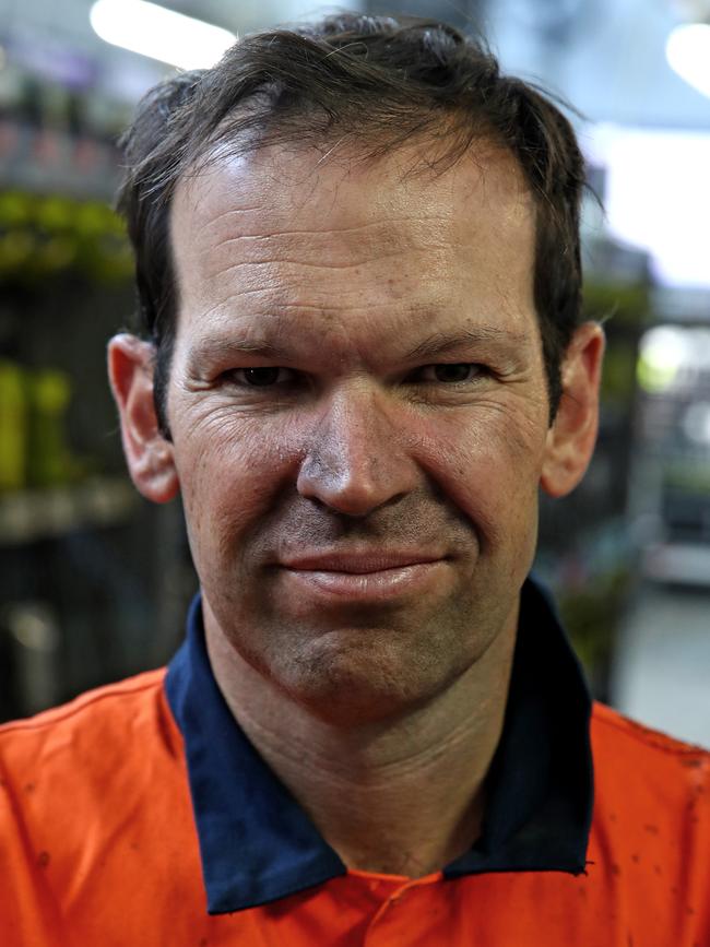 Graduate economist Senator Matt Canavan uses this shot on his Twitter page. It was apparently taken after a visit to the Mandalong Coal Mine at Morriset and the Vales Point Power Station at Lake Macquarie. Picture: Toby Zerna