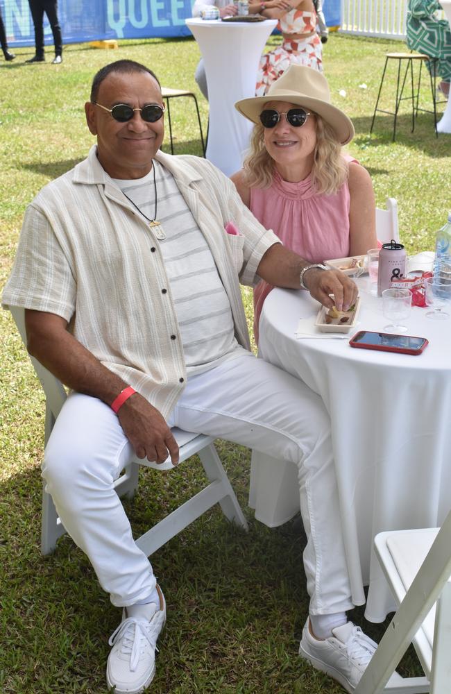 Kim and Cindy Mojidi enjoy their day at the Polo By the Sea event in Maroochydore. Picture: Eddie Franklin