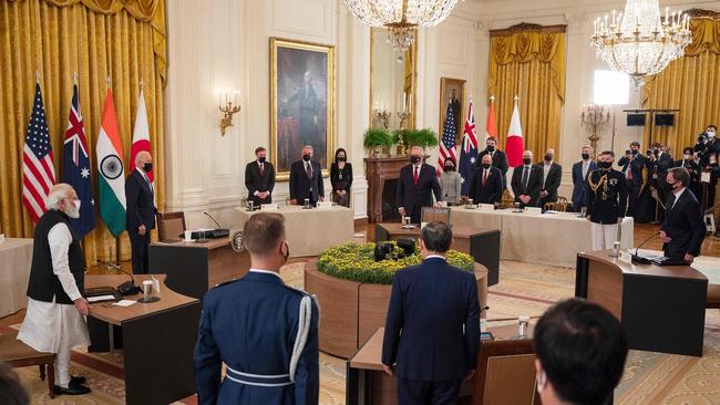 Quad leaders meet at the White House in Washington, DC on September 24. Picture: AFP