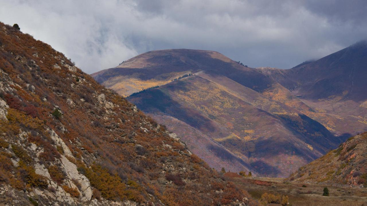 A view of the Spanish Fork Canyon in Utah County, Utah.
