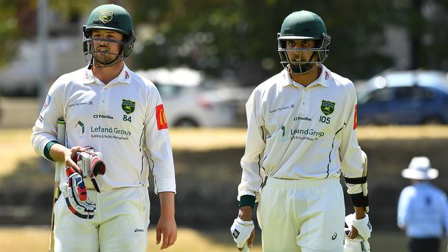 Randwick Petersham's Shaun Eaton (left) and Jason Sangha. Picture: AAP Image/Joel Carrett